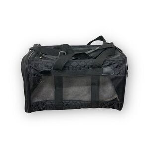 Sherpa Original Deluxe Travel Pet Carrier Airline Approved Black Used Medium